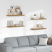 Raft de perete 4 pcs Maro 90 x 23,5 x 4 cm Lemn compozit - WALTI WALTI