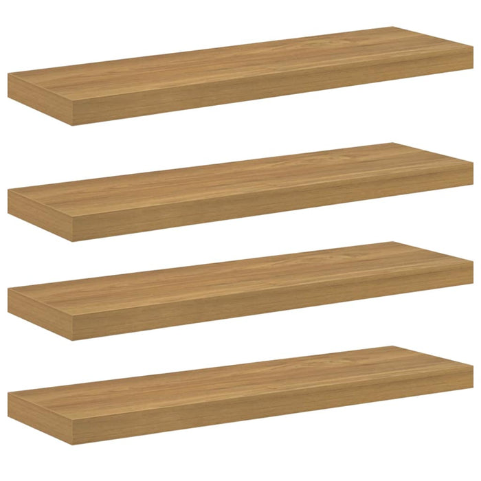 Raft de perete 4 pcs Maro 90 x 23,5 x 4 cm Lemn compozit - WALTI WALTI