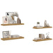 Raft de perete 4 pcs Maro 90 x 23,5 x 4 cm Lemn compozit - WALTI WALTI