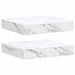 Raft de perete Pe perete 2 pcs Marmură albă 23 x 23,5 x 4 cm - WALTI WALTI