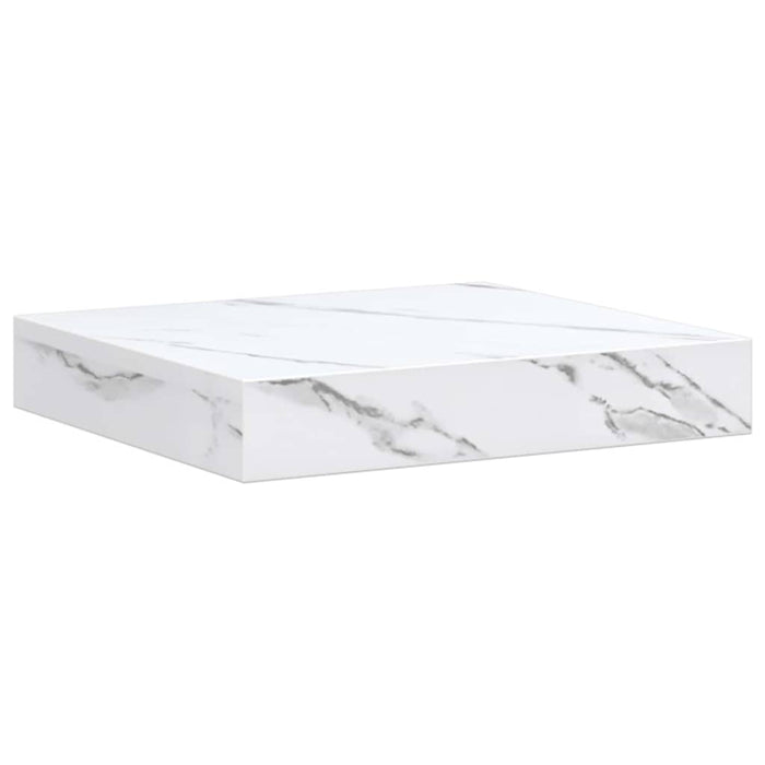 Raft de perete Pe perete 2 pcs Marmură albă 23 x 23,5 x 4 cm - WALTI WALTI