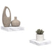 Raft de perete Pe perete 2 pcs Marmură albă 23 x 23,5 x 4 cm - WALTI WALTI