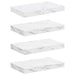 Raft de perete Pe perete 4 pcs Marmură albă 40 x 23,5 x 4 cm - WALTI WALTI