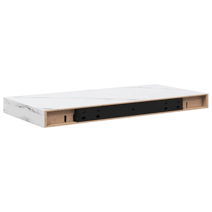 Raft de perete Marmură albă 50 x 23 x 4 cm Lemn compozit - WALTI WALTI