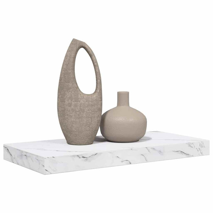 Raft de perete Marmură albă 50 x 23 x 4 cm Lemn compozit - WALTI WALTI