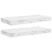 Raft de perete Pe perete 2 pcs Marmură albă 50 x 23,5 x 4 cm - WALTI WALTI