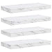 Raft de perete Pe perete 4 pcs Marmură albă 50 x 23,5 x 4 cm - WALTI WALTI