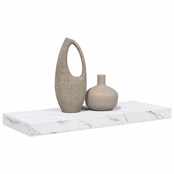 Raft de perete Marmură albă 50 x 23 x 4 cm Lemn compozit - WALTI WALTI