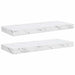 Raft de perete Pe perete 2 pcs Marmură albă 60 x 23,5 x 4 cm - WALTI WALTI