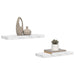 Raft de perete Pe perete 2 pcs Marmură albă 60 x 23,5 x 4 cm - WALTI WALTI