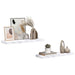 Raft de perete Pe perete 2 pcs Marmură albă 80 x 23,5 x 4 cm - WALTI WALTI