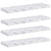 Raft de perete Pe perete 4 pcs Marmură albă 80 x 23,5 x 4 cm - WALTI WALTI