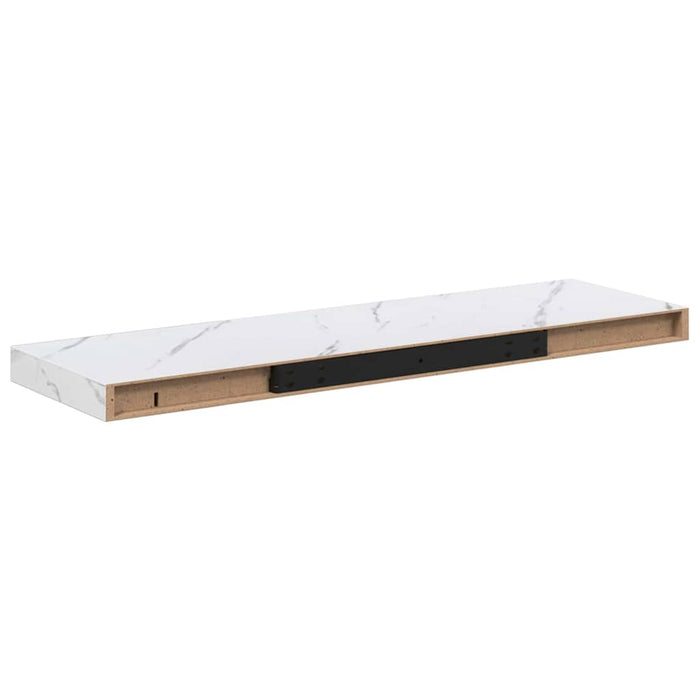 Raft de perete Pe perete 2 pcs Marmură albă 90 x 23,5 x 4 cm - WALTI WALTI