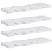 Raft de perete Pe perete 4 pcs Marmură albă 90 x 23,5 x 4 cm - WALTI WALTI