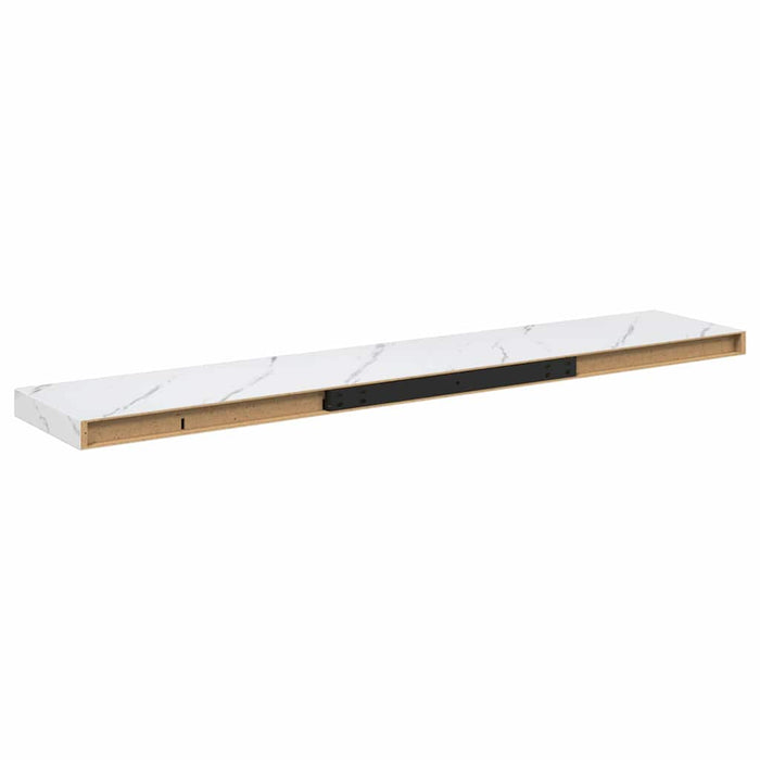 Raft de perete Pe perete 2 pcs Marmură albă 120 x 23,5 x 4 cm - WALTI WALTI