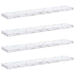 Raft de perete Pe perete 4 pcs Marmură albă 120 x 23,5 x 4 cm - WALTI WALTI