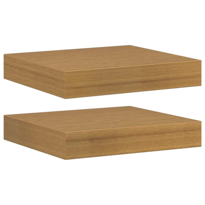 Raft de perete 2 pcs Bej 23 x 23,5 x 4 cm Lemn compozit - WALTI WALTI