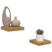 Raft de perete 2 pcs Bej 23 x 23,5 x 4 cm Lemn compozit - WALTI WALTI