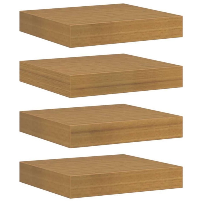 Raft de perete 4 pcs Bej 23 x 23,5 x 4 cm Lemn compozit - WALTI WALTI