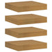Raft de perete 4 pcs Bej 23 x 23,5 x 4 cm Lemn compozit - WALTI WALTI