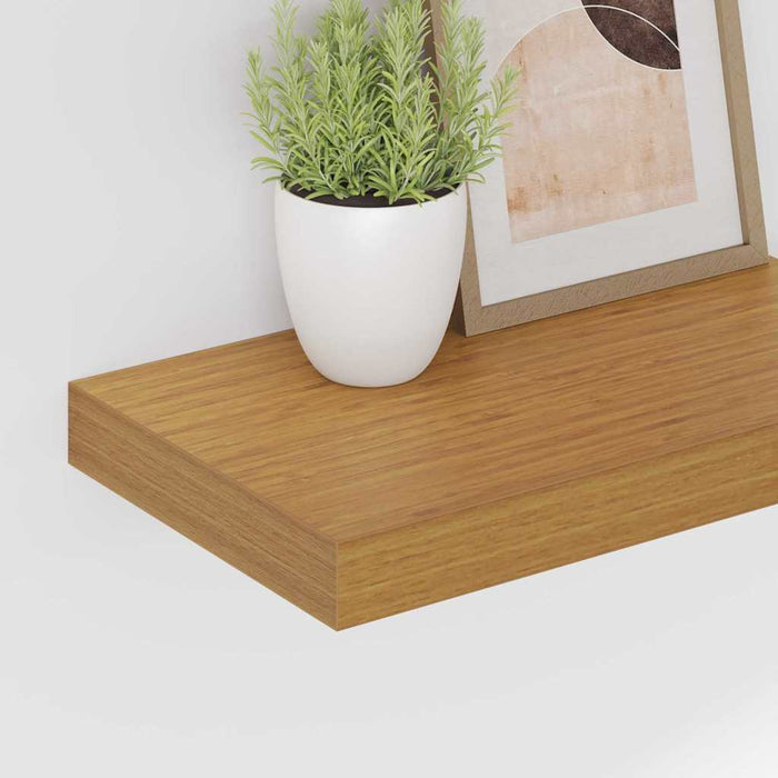 Raft de perete 2 pcs Bej 40 x 23,5 x 4 cm Lemn compozit - WALTI WALTI
