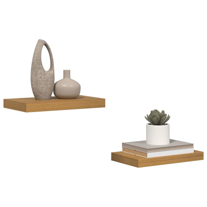 Raft de perete 2 pcs Bej 40 x 23,5 x 4 cm Lemn compozit - WALTI WALTI