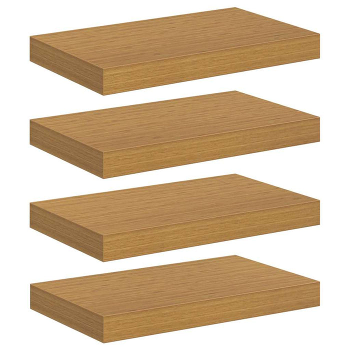 Raft de perete 4 pcs Bej 40 x 23,5 x 4 cm Lemn compozit - WALTI WALTI