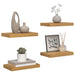 Raft de perete 4 pcs Bej 40 x 23,5 x 4 cm Lemn compozit - WALTI WALTI