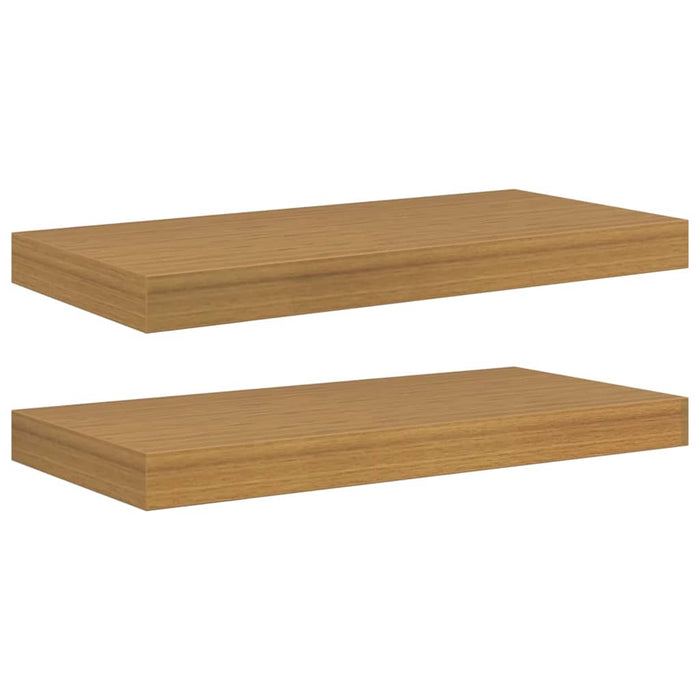 Raft de perete Pe perete 2 pcs Bej 50 x 23 x 4 cm Lemn compozit - WALTI WALTI