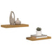 Raft de perete Pe perete 2 pcs Bej 50 x 23 x 4 cm Lemn compozit - WALTI WALTI