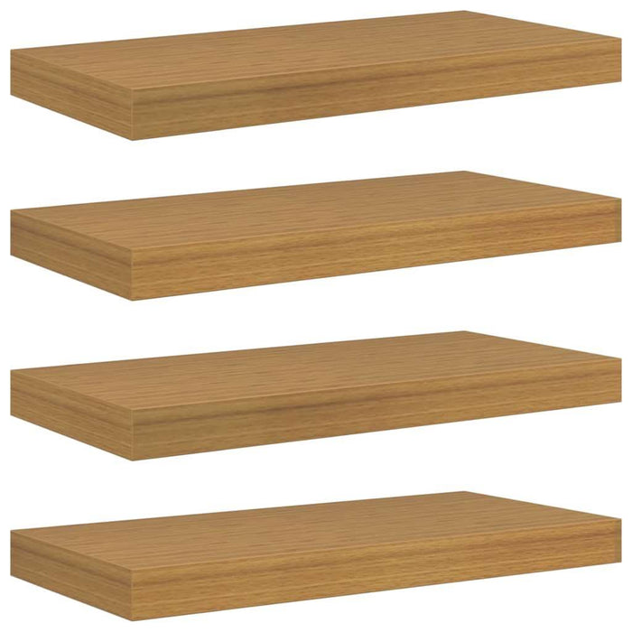 Raft de perete 4 pcs Bej 50 x 23,5 x 4 cm Lemn compozit - WALTI WALTI