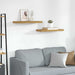 Raft de perete 2 pcs Bej 60 x 23,5 x 4 cm Lemn compozit - WALTI WALTI