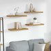 Raft de perete Pe perete 4 pcs Bej 50 x 23 x 4 cm Lemn compozit - WALTI WALTI