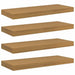 Raft de perete Pe perete 4 pcs Bej 50 x 23 x 4 cm Lemn compozit - WALTI WALTI