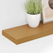Raft de perete 2 pcs Bej 80 x 23,5 x 4 cm Lemn compozit - WALTI WALTI