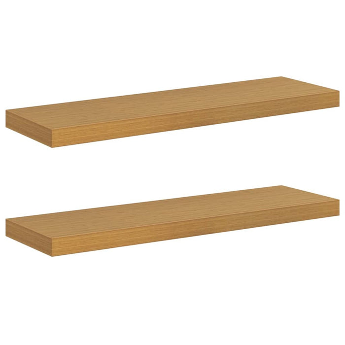 Raft de perete 2 pcs Bej 80 x 23,5 x 4 cm Lemn compozit - WALTI WALTI