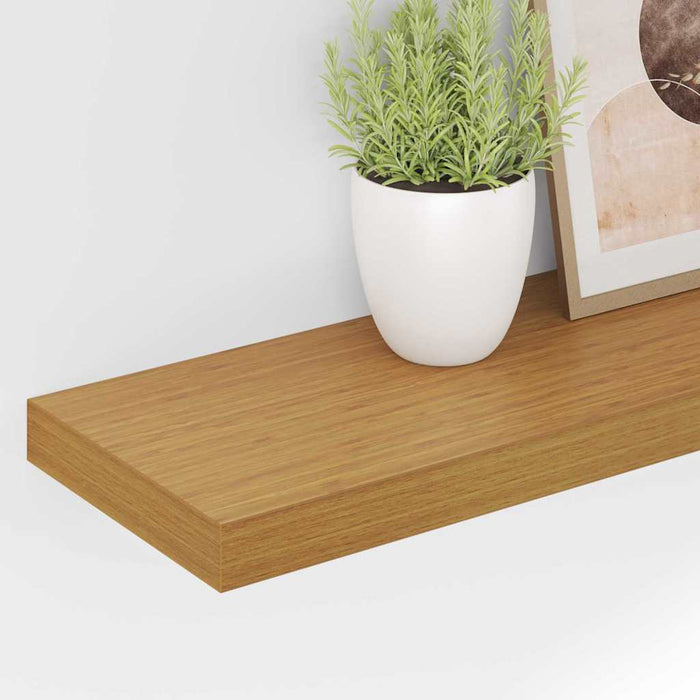 Raft de perete 4 pcs Bej 90 x 23,5 x 4 cm Lemn compozit - WALTI WALTI