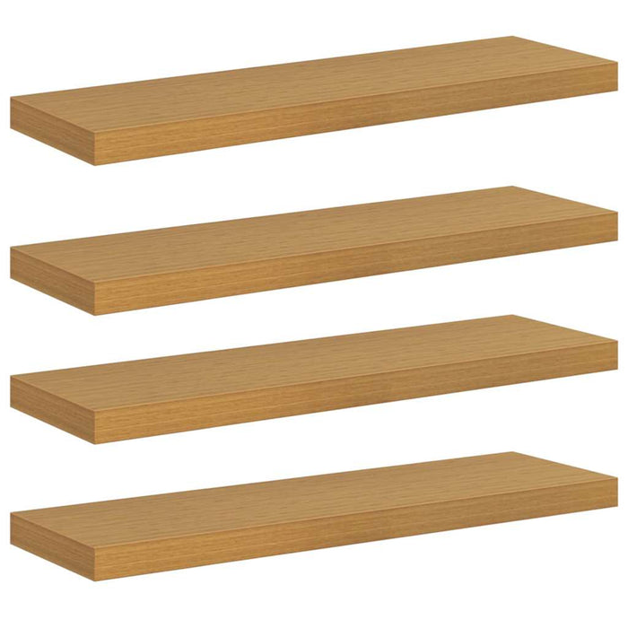 Raft de perete 4 pcs Bej 90 x 23,5 x 4 cm Lemn compozit - WALTI WALTI