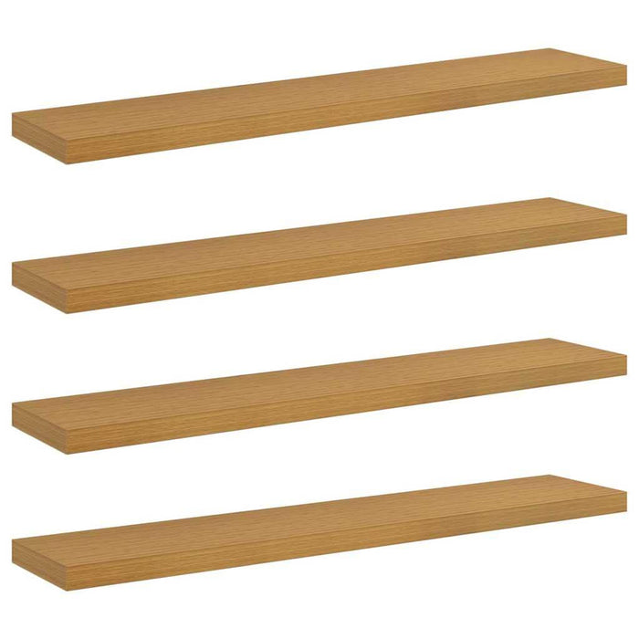 Raft de perete 4 pcs Bej 120 x 23,5 x 4 cm Lemn compozit - WALTI WALTI