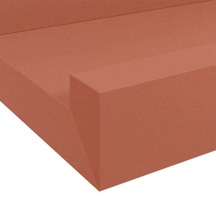 Raft de perete cu raft 2 pcs Roșu 40 x 9 x 3 cm Lemn compozit - WALTI WALTI