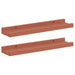 Raft de perete cu raft 2 pcs Roșu 40 x 9 x 3 cm Lemn compozit - WALTI WALTI