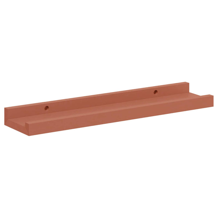 Raft de perete cu raft 2 pcs Roșu 40 x 9 x 3 cm Lemn compozit - WALTI WALTI