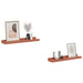 Raft de perete cu raft 2 pcs Roșu 40 x 9 x 3 cm Lemn compozit - WALTI WALTI