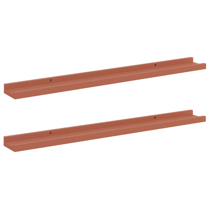 Raft de perete Montare pe perete 2 pcs Roșu 80 x 9 x 3 cm WALTI