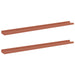 Raft de perete cu raft 2 pcs Roșu 100 x 9 x 3 cm Lemn compozit - WALTI WALTI
