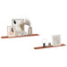 Raft de perete cu raft 2 pcs Roșu 100 x 9 x 3 cm Lemn compozit - WALTI WALTI