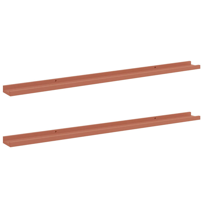 Raft de perete Montare pe perete 2 pcs Roșu 115 x 9 x 3 cm WALTI