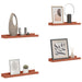 Raft de perete cu raft 4 pcs Roșu 40 x 9 x 3 cm Lemn compozit - WALTI WALTI
