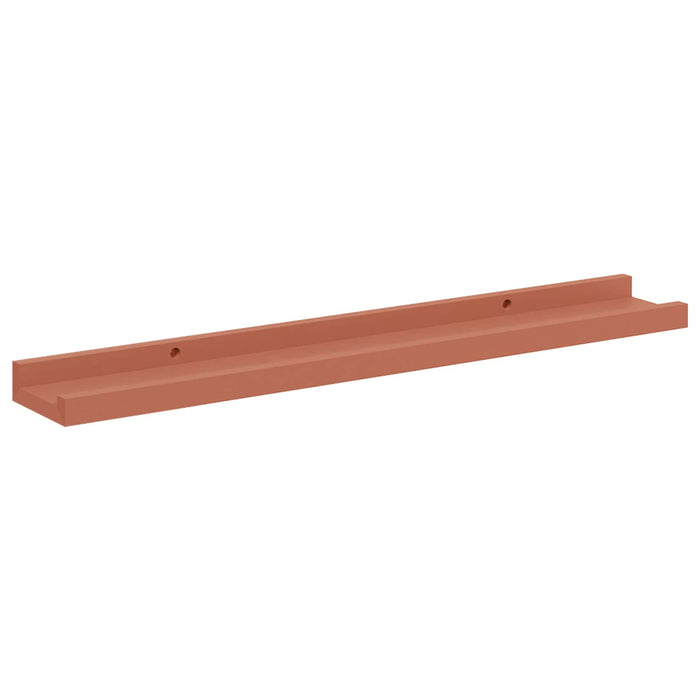 Raft de perete cu raft 4 pcs Roșu 60 x 9 x 3 cm Lemn compozit - WALTI WALTI