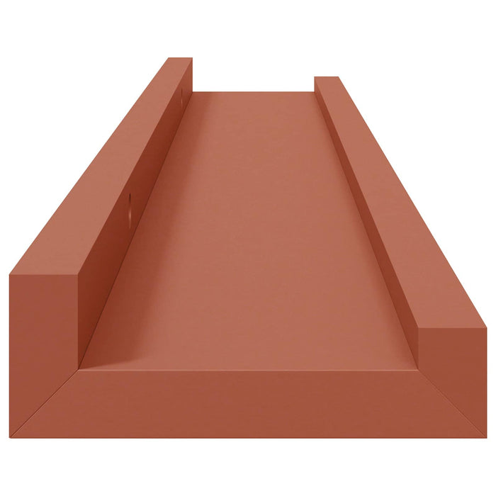 Raft de perete cu raft 4 pcs Roșu 60 x 9 x 3 cm Lemn compozit - WALTI WALTI